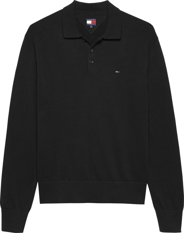 Tommy Hilfiger - TJM SLIM ESSENTIAL POLO SWTR EXT Erkek Siyah Kazak - DM0DM20304