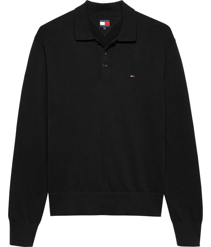 Tommy Hilfiger - TJM SLIM ESSENTIAL POLO SWTR EXT Erkek Siyah Kazak - DM0DM20304