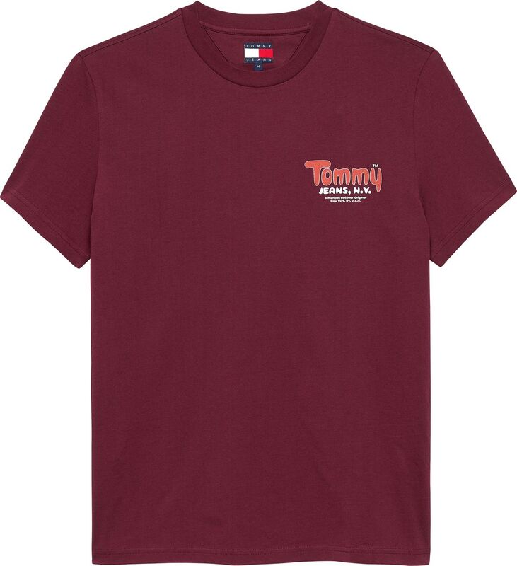 Tommy Hilfiger - TJM SLIM FONT PLAY TEE Erkek Kırmızı T-Shirt - DM0DM22049