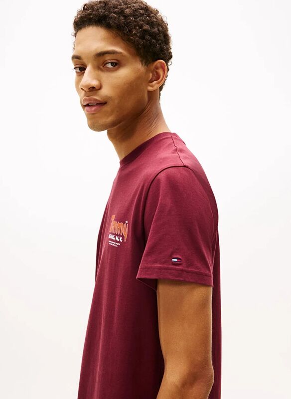 TJM SLIM FONT PLAY TEE Erkek Kırmızı T-Shirt - DM0DM22049