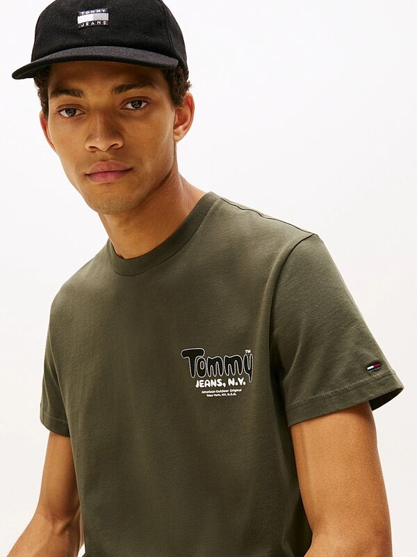 TJM SLIM FONT PLAY TEE Erkek Yeşil T-Shirt - DM0DM22049