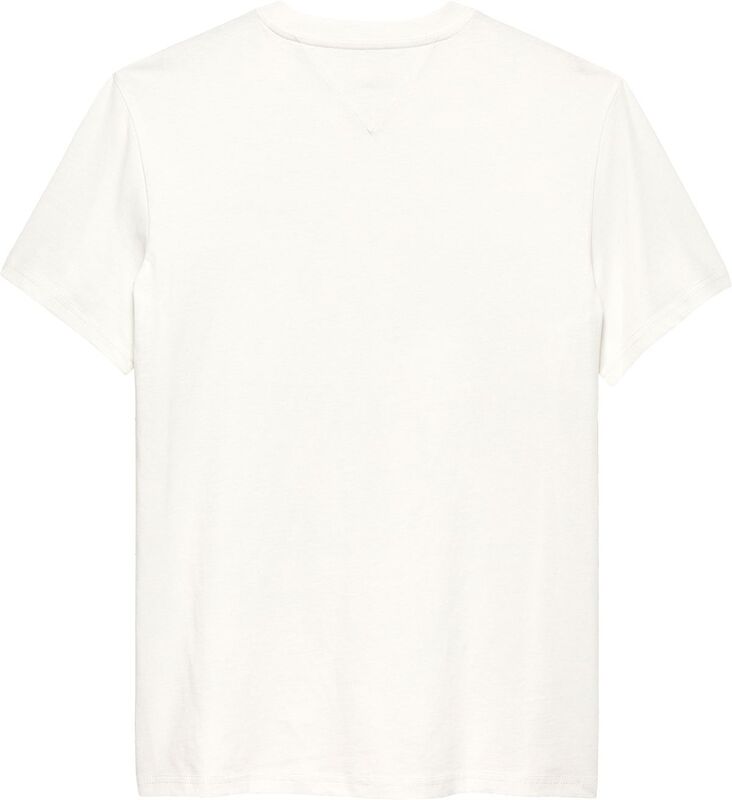 TJM SLIM LINEAR CHEST TEE EXT Erkek Beyaz T-Shirt - DM0DM21780