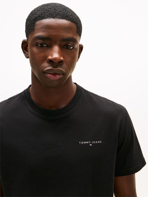 TJM SLIM LINEAR CHEST TEE EXT Erkek Siyah T-Shirt - DM0DM21780