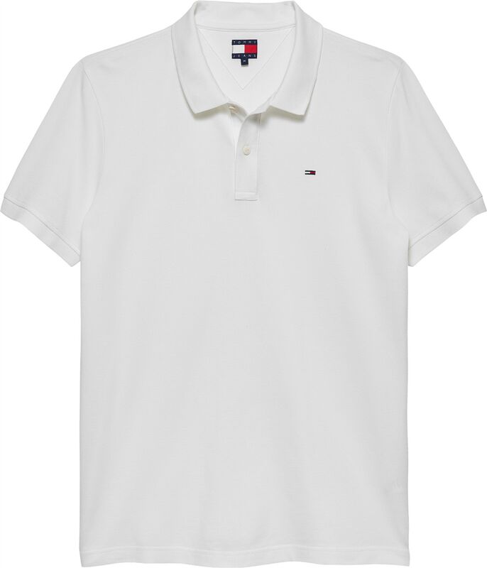 Tommy Hilfiger - TJM SLIM PLACKET POLO EXT Erkek Beyaz Polo - DM0DM20676