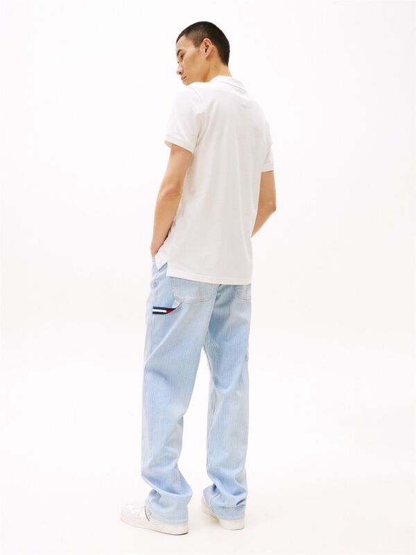 TJM SLIM PLACKET POLO EXT Erkek Beyaz Polo - DM0DM20676