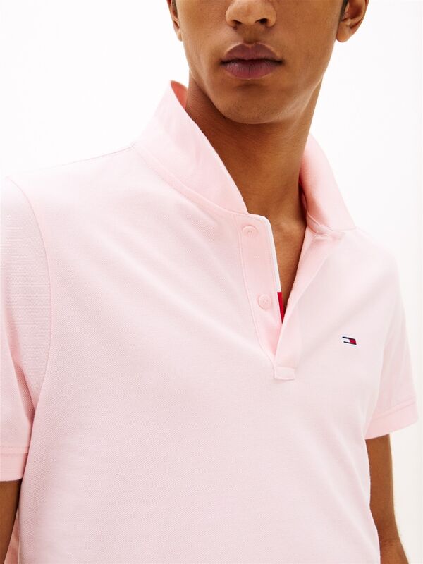TJM SLIM PLACKET POLO EXT Erkek Pembe Polo - DM0DM20676