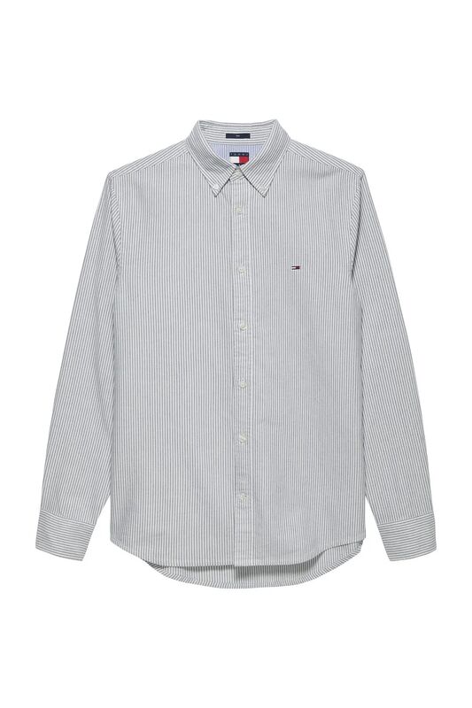 TJM SLIM STRIPE OXFORD SHIRT EXT Erkek Mavi Gömlek - DM0DM20668