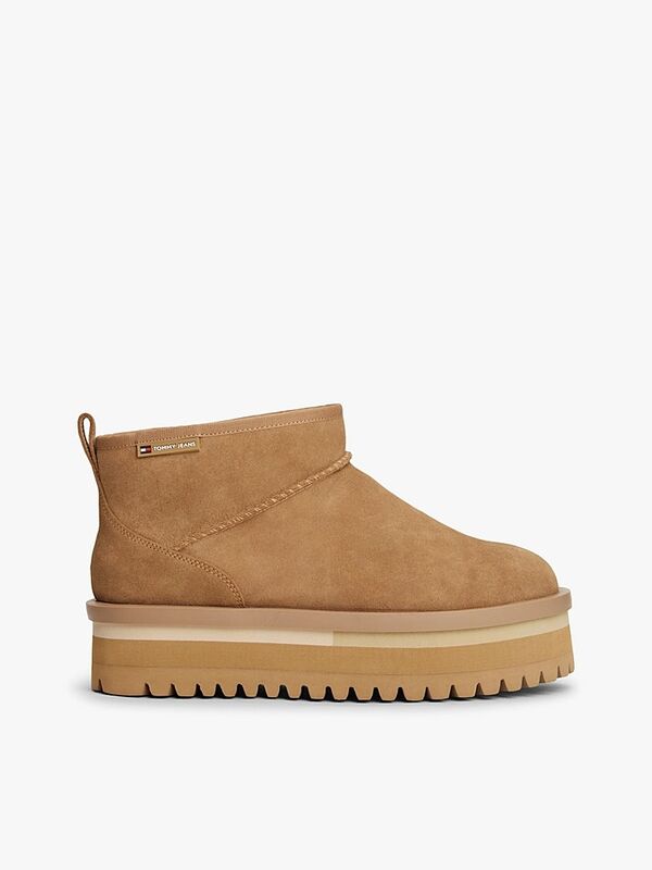 Tommy Hilfiger - TJW FLATFORM SNOW BOOT SUEDE Kadın Yeşil Bot - EN0EN02841