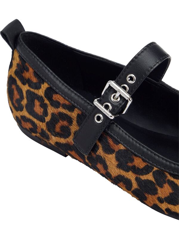 TJW MARYJANE LEOPARD BALLERINA Kadın Kahverengi Ayakkabı - EN0EN02885