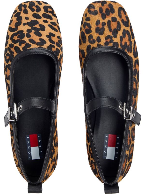 TJW MARYJANE LEOPARD BALLERINA Kadın Kahverengi Ayakkabı - EN0EN02885