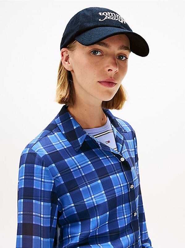 Tommy Hilfiger - TJW SCRIPT CAP Kadın Mavi Şapka - AW0AW17908