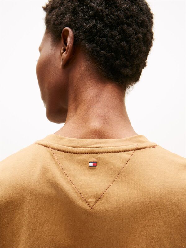 TONAL FLAG REG C-NK SS TEE Kadın Kahverengi T-Shirt - WW0WW45626