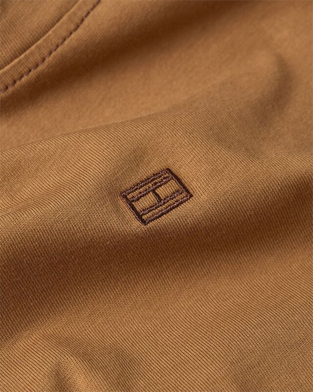 TONAL FLAG REG C-NK SS TEE Kadın Kahverengi T-Shirt - WW0WW45626