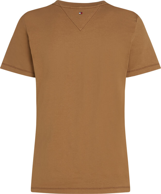 TONAL FLAG REG C-NK SS TEE Kadın Kahverengi T-Shirt - WW0WW45626