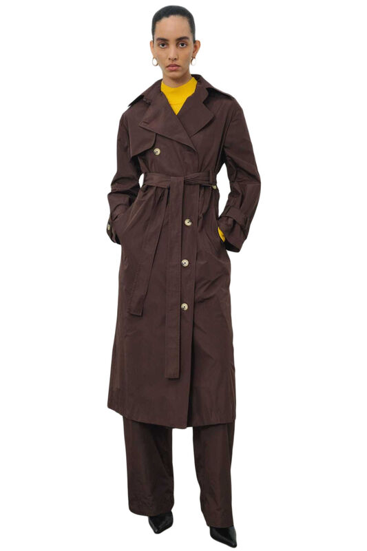 TRENCHCOAT Uniseks Kahverengi Trençkot - W22W01D001TC