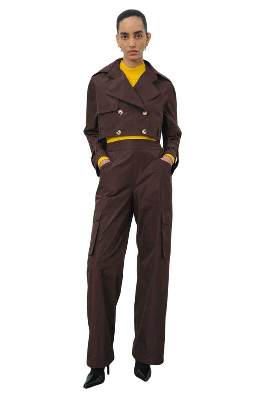 TRENCHCOAT Uniseks Kahverengi Trençkot - W22W01D001TC