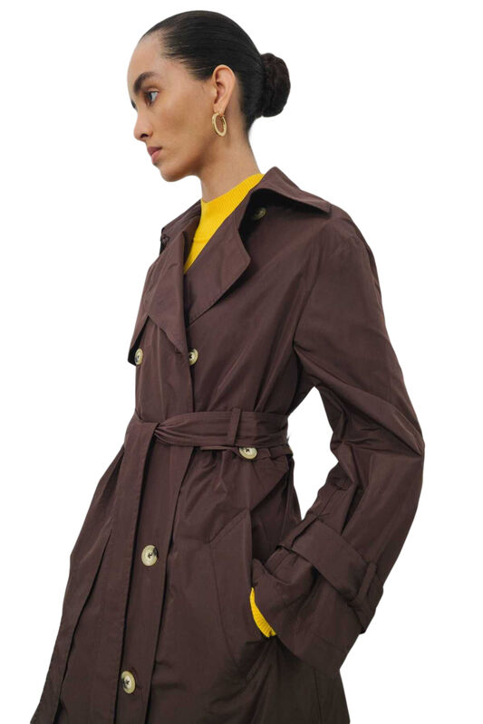 TRENCHCOAT Uniseks Kahverengi Trençkot - W22W01D001TC