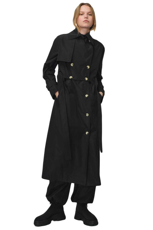 TRENCHCOAT Uniseks Siyah Trençkot - W22W01D001TC