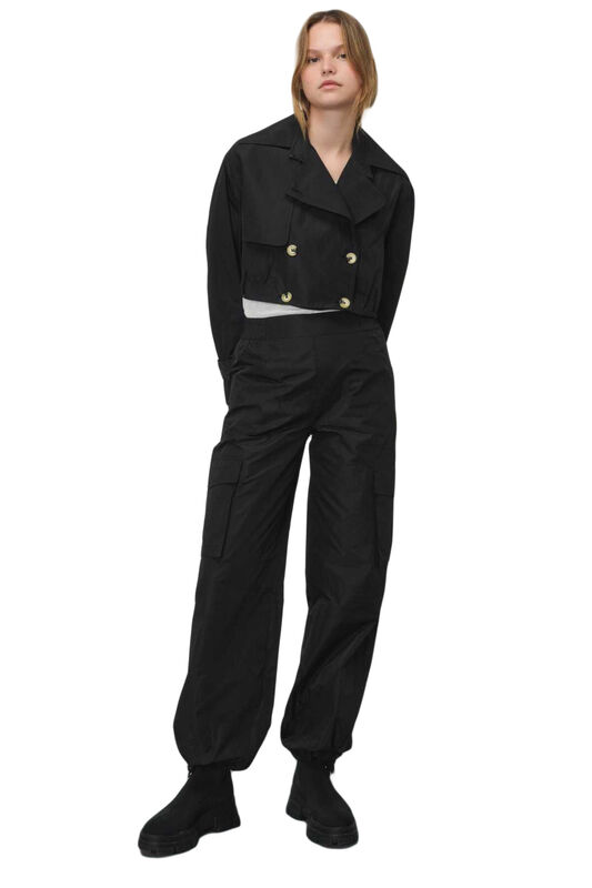 TRENCHCOAT Uniseks Siyah Trençkot - W22W01D001TC