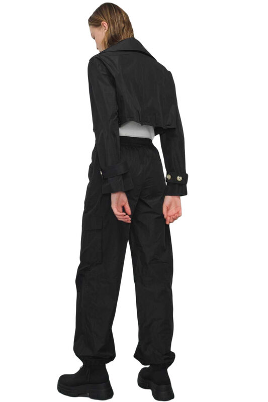 TRENCHCOAT Uniseks Siyah Trençkot - W22W01D001TC