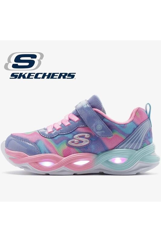 Skechers - Twisty Glow - Sorbet Swirl Kız Çocuk Çakıl/Çoklu Spor Ayakkabı - 303716L