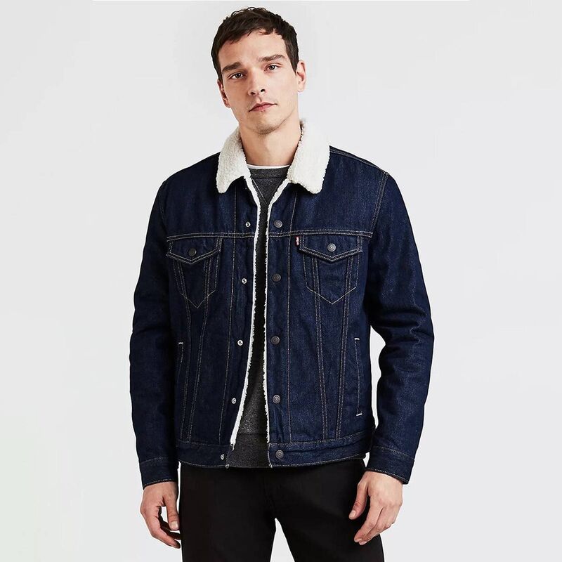 Levi's - TYPE 3 SHERPA TRUCKER ROCKRIDGE SHERPA Erkek Mavi Ceket - 16365