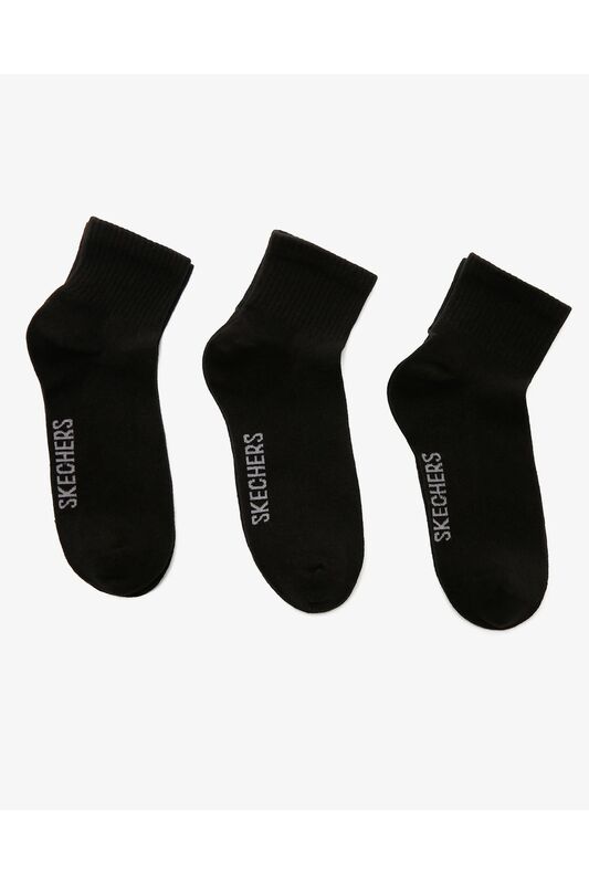 Skechers - U NoPad Mid Cut 3 Pack Sock Uniseks Siyah Çorap - S192139