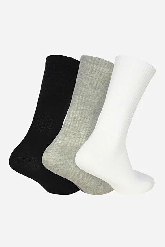 U SKX NoPad Crew Cut Socks 3 Pack Uniseks Siyah Çorap - 192138