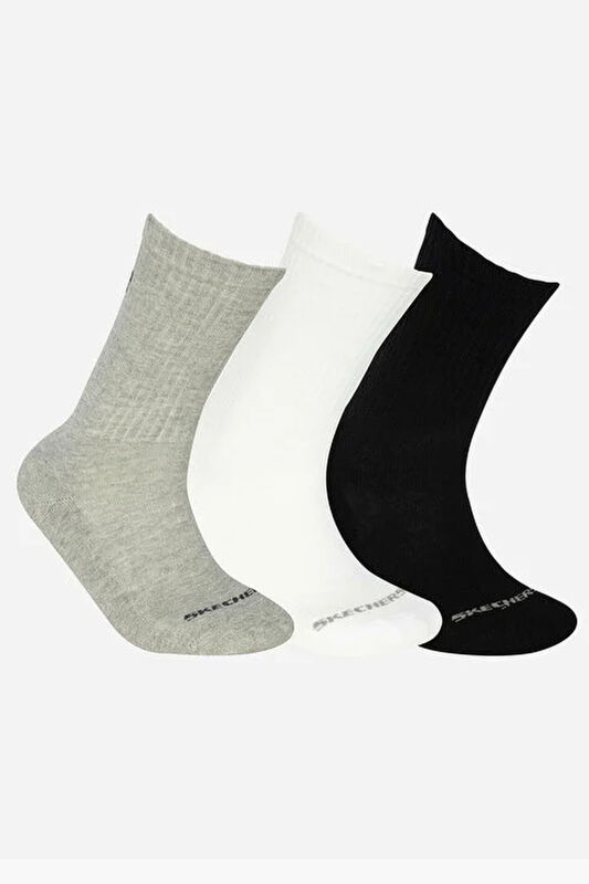 Skechers - U SKX Padded Crew Cut Socks 3 Pack Uniseks Siyah Çorap - 192135