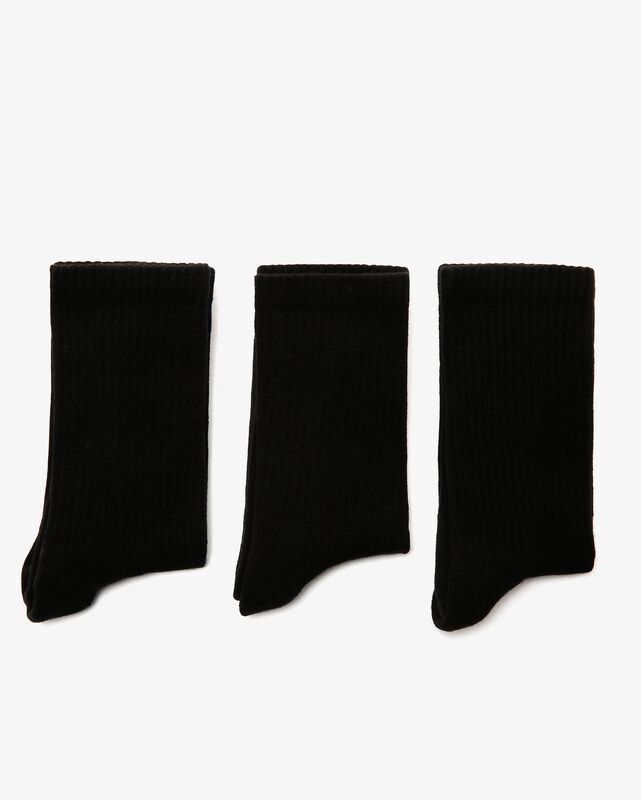 U SKX Padded Crew Cut Socks 3 Pack Uniseks Siyah Çorap - 192135