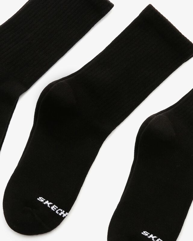 U SKX Padded Crew Cut Socks 3 Pack Uniseks Siyah Çorap - 192135