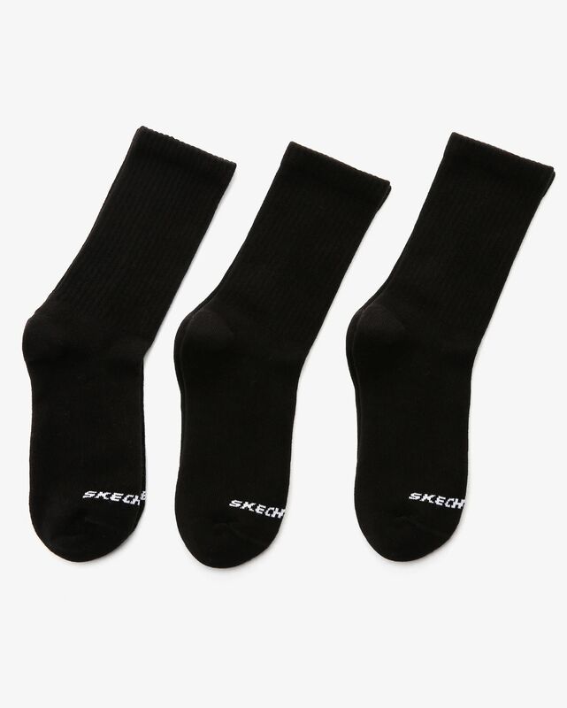 Skechers - U SKX Padded Crew Cut Socks 3 Pack Uniseks Siyah Çorap - 192135