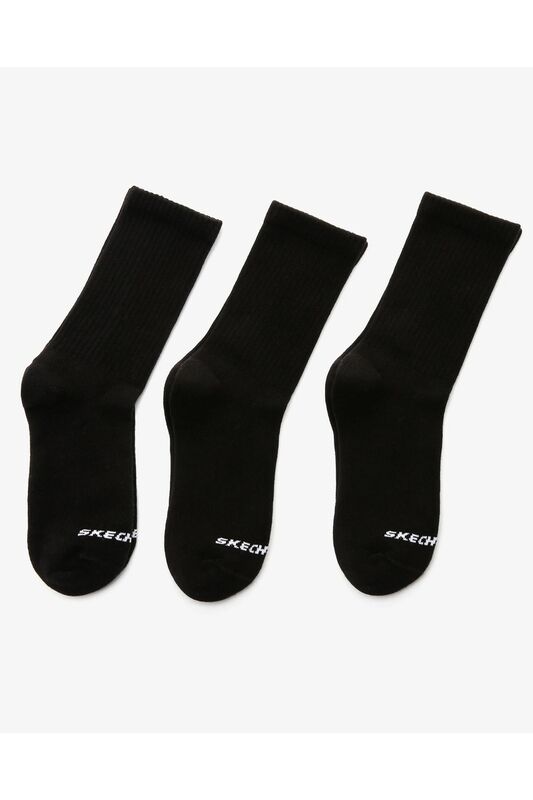 Skechers - U SKX Padded Crew Cut Socks 3 Pack Uniseks Siyah Çorap - 192135