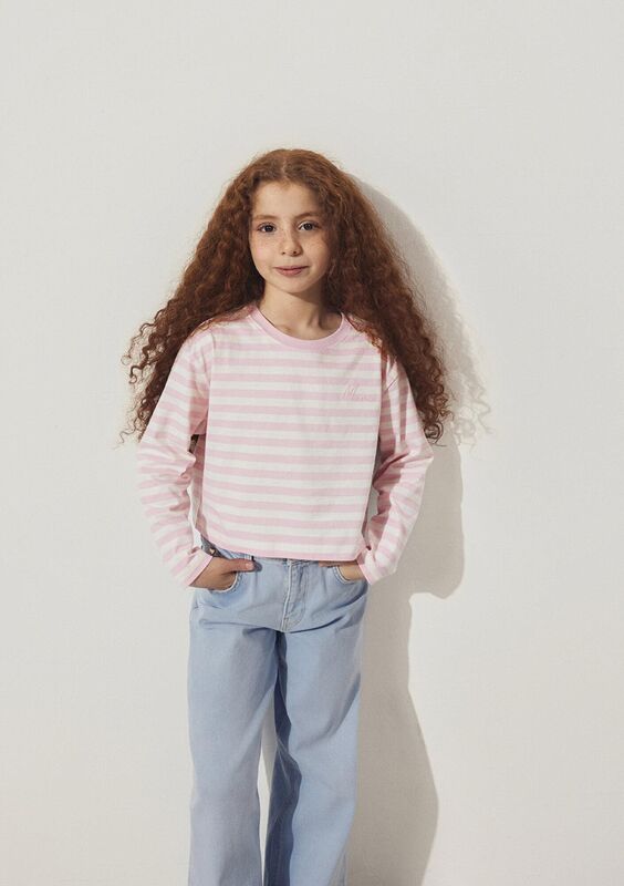 UK ÇİZGİLİ TİŞÖRT Kız Çocuk Pembe T-Shirt - M7610262