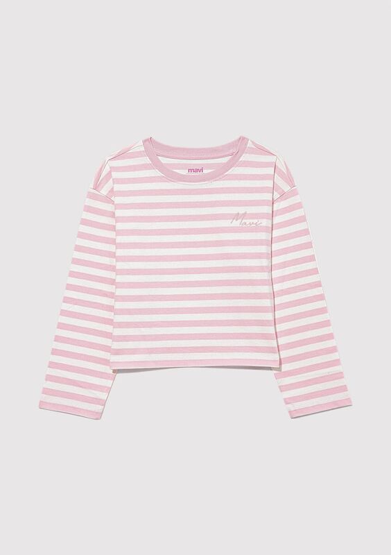 UK ÇİZGİLİ TİŞÖRT Kız Çocuk Pembe T-Shirt - M7610262