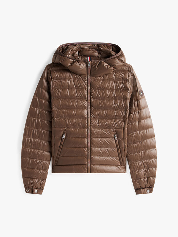 UL DOWN REG HOODED JACKET Kadın Kahverengi Mont - WW0WW46788