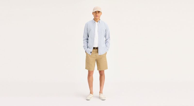 Dockers - ULTIMATE SHORT NEW BRITISH KHAKI Erkek Yeşil Şort - 85868