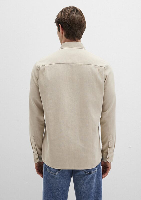 UZUN KOL GÖMLEK Erkek Bej UK Gömlek - M0211641