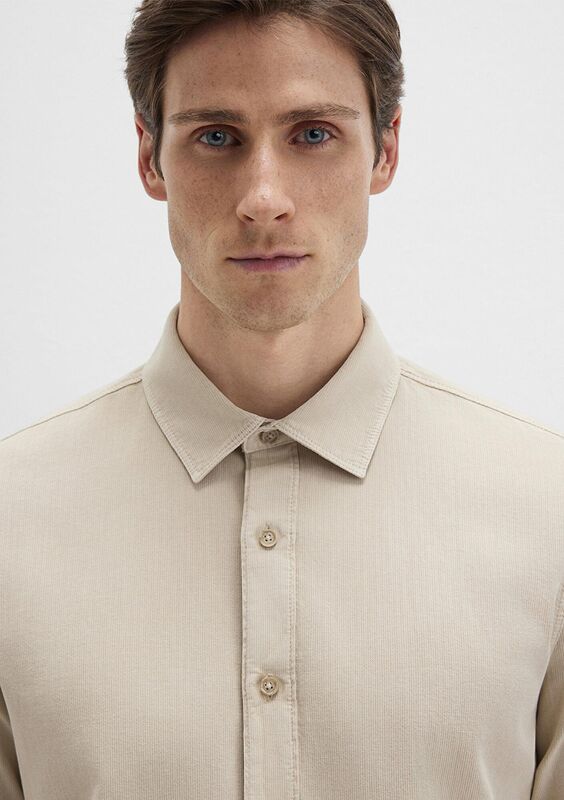 UZUN KOL GÖMLEK Erkek Bej UK Gömlek - M0211641