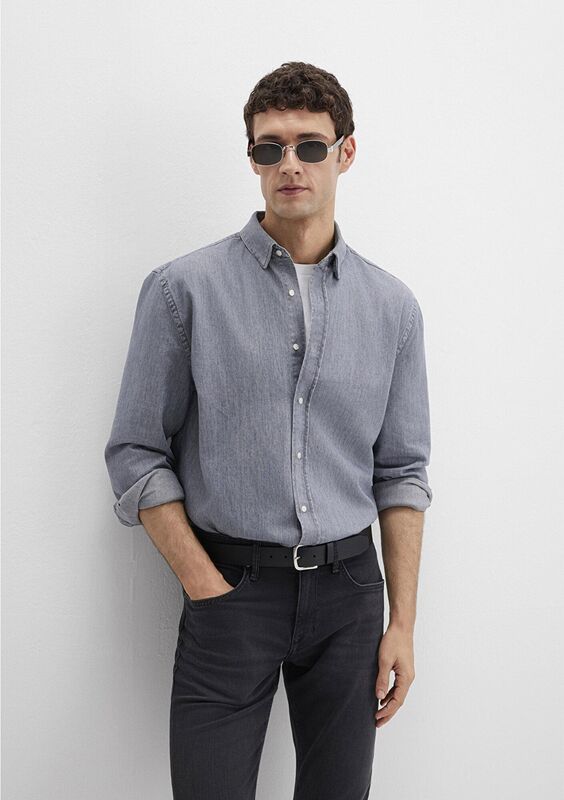 UZUN KOL GÖMLEK Erkek Gri Gömlek - M0211765