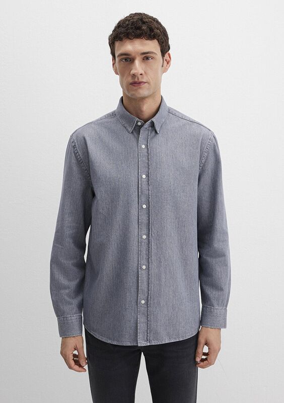 UZUN KOL GÖMLEK Erkek Gri Gömlek - M0211765