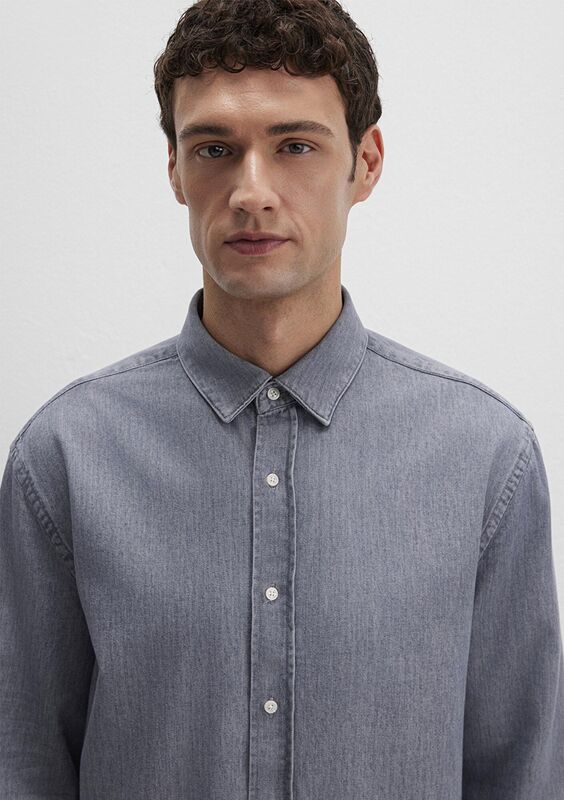 UZUN KOL GÖMLEK Erkek Gri Gömlek - M0211765