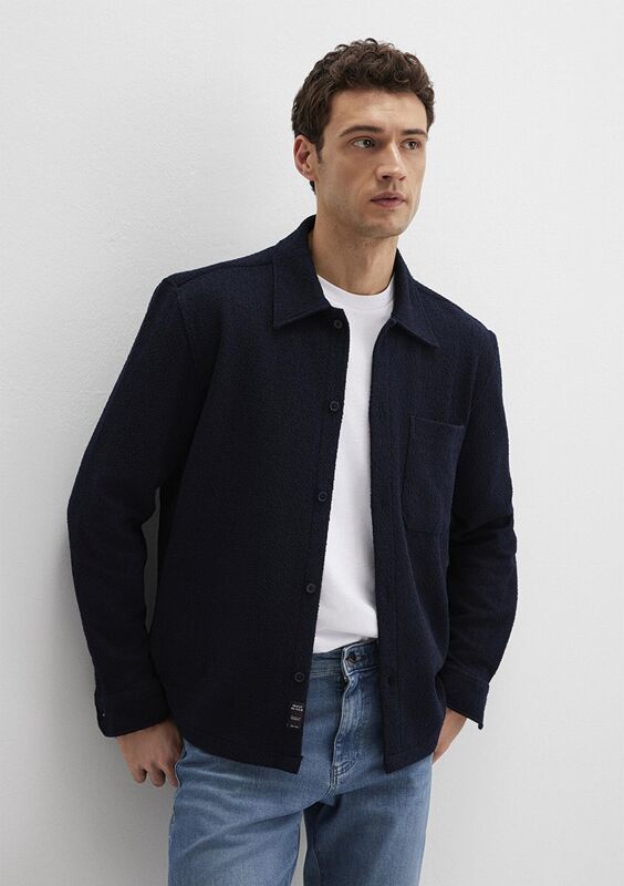 Mavi - UZUN KOL GÖMLEK Erkek Koyu Mavi Gömlek - M0211772