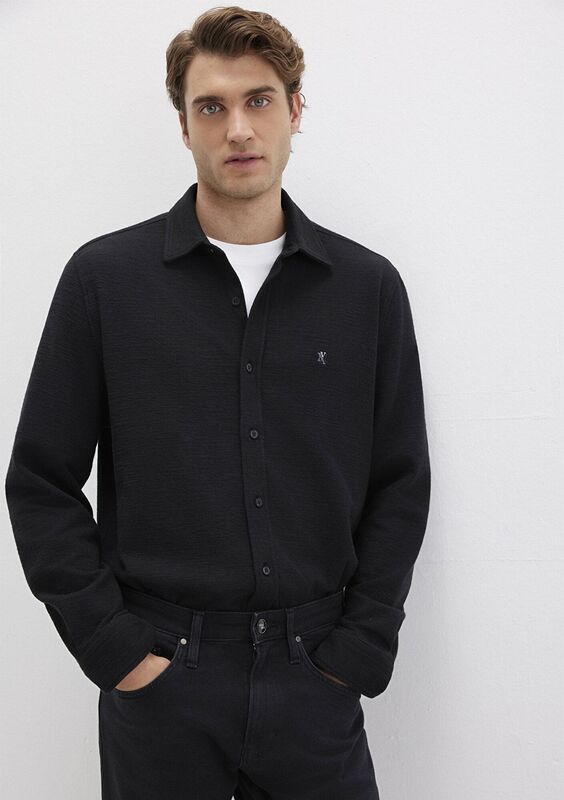 Mavi - UZUN KOL GÖMLEK Erkek Siyah Gömlek - M0211789