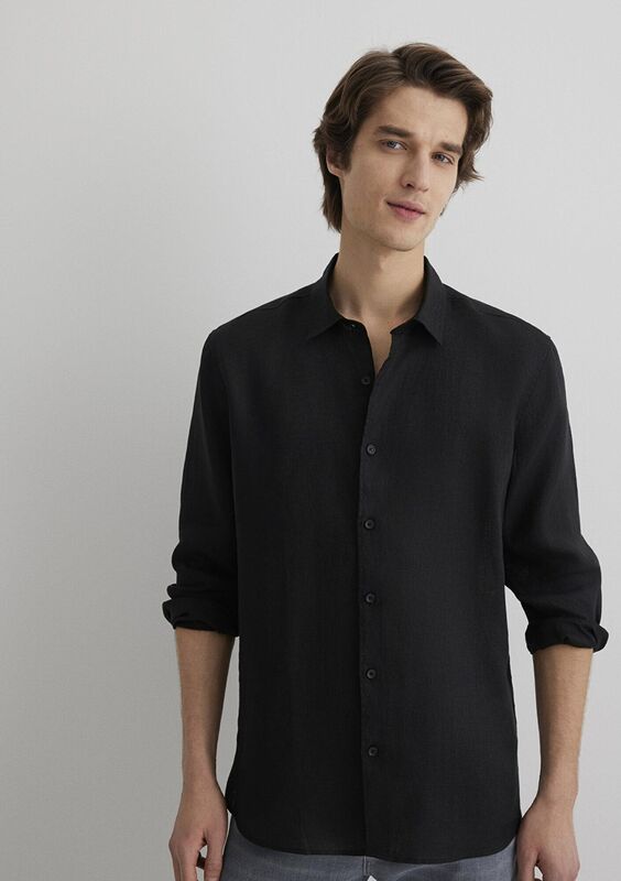 Mavi - UZUN KOL GÖMLEK Erkek Siyah UK Gömlek - M0210492 Mavi - UZUN KOL GÖMLEK Erkek Siyah UK Gömlek - M0210492