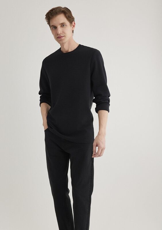 UZUN KOL PENYE Erkek Siyah Basic T-Shirt - M064622 UZUN KOL PENYE Erkek Siyah Basic T-Shirt - M064622