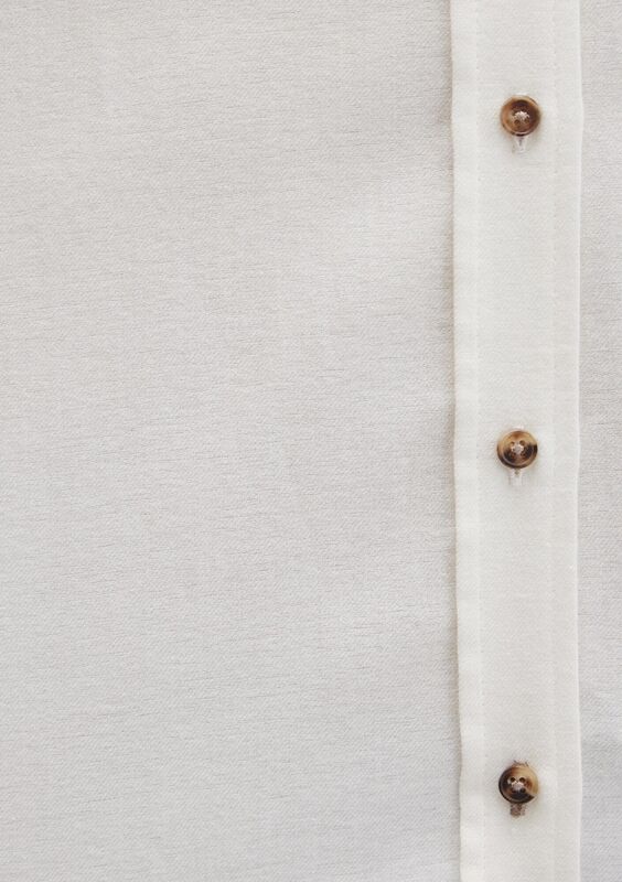 UZUN KOLLU DOKUMA GÖMLEK Kadın Beyaz Gömlek - M1211285