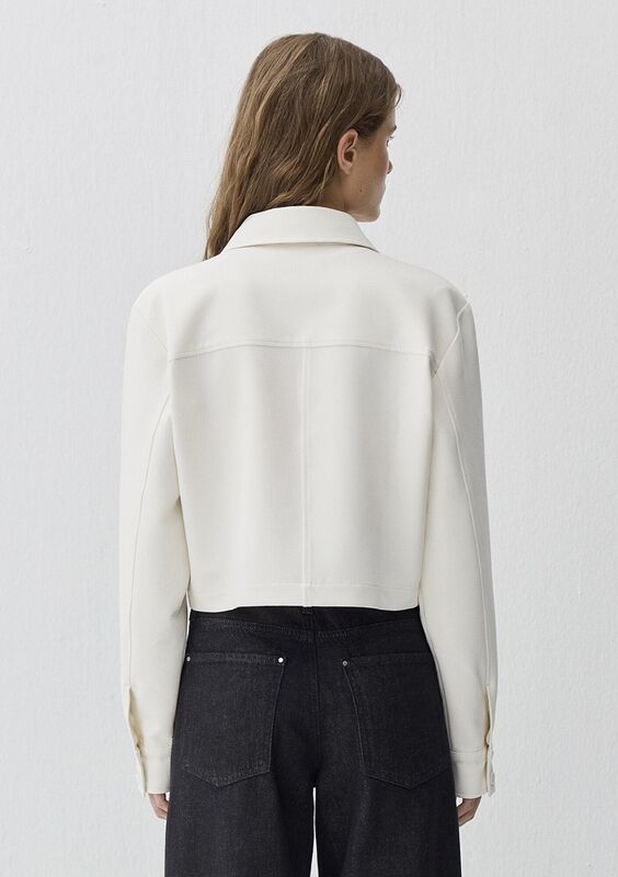 UZUN KOLLU DOKUMA GÖMLEK Kadın Beyaz Gömlek - M1211336