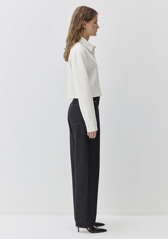 UZUN KOLLU DOKUMA GÖMLEK Kadın Beyaz Gömlek - M1211336