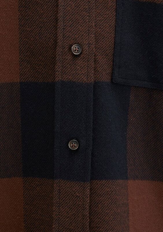 UZUN KOLLU DOKUMA GÖMLEK Kadın Kahverengi Gömlek - M1211294